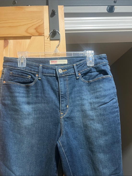 Signature by Levi Strauss Denim - Signature by Levi Strauss High-Rise Dark Blue Women's Jeans size 12m